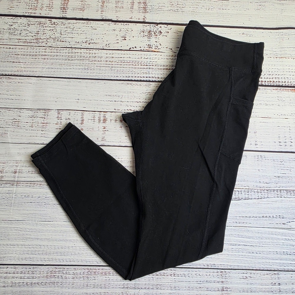 Pact Organic Cotton High Rise On The Go To Pocket Leggings Black XL Womens